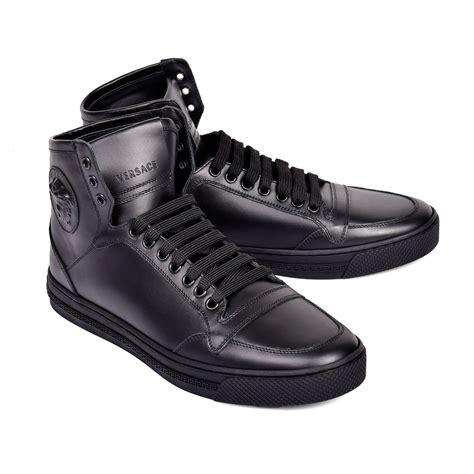 versace mens sneakers black sale|gianni Versace athletic sneakers.